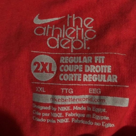 Animal Print Logo Red Nike Tee Shirt XXL - Nike Fresh to Death T Shirt XXL - Picture 2 of 3